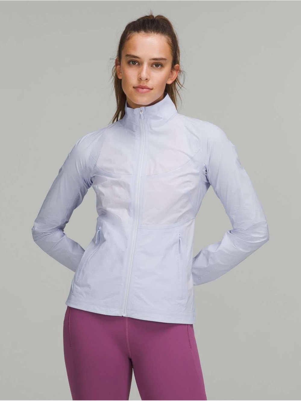 Lululemon fast and free pastel blue Windbreaker Jacket